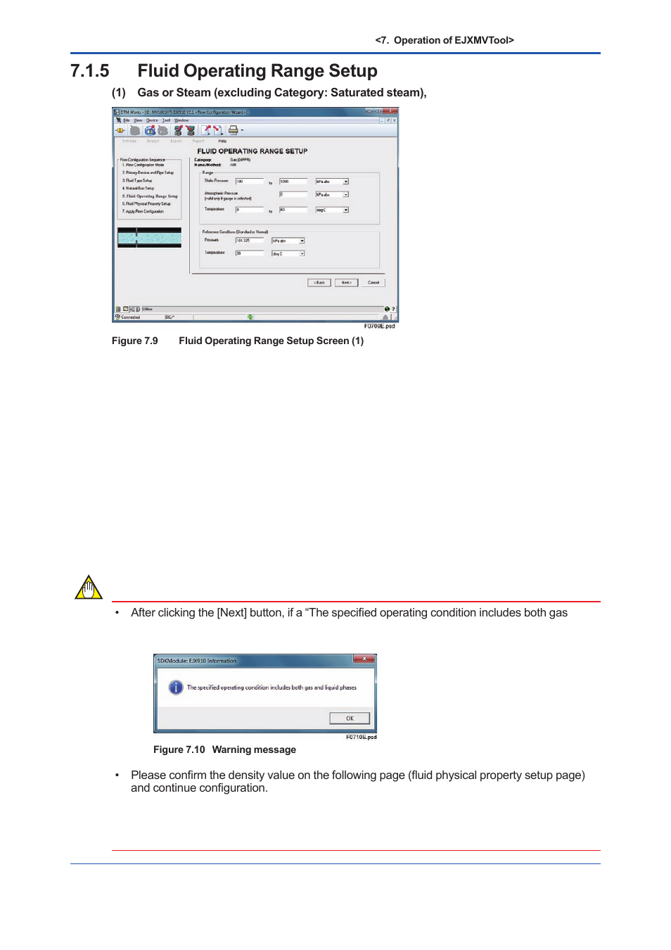 5 fluid operating range setup, Fluid operating range setup -12 | Yokogawa EJX930A User Manual | Page 105 / 163
