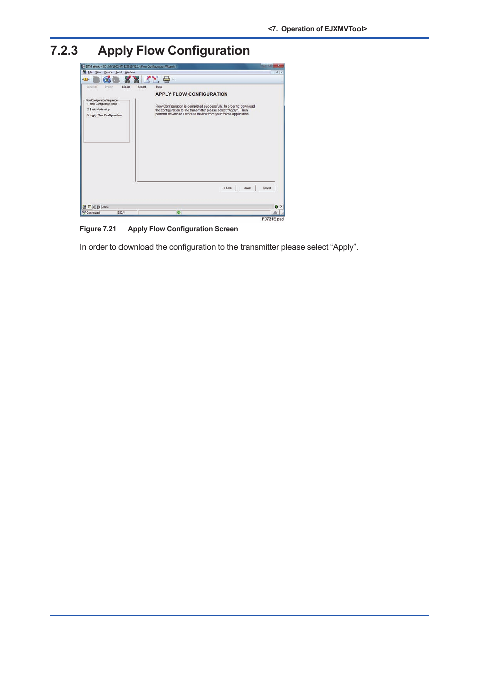 3 apply flow configuration, Apply flow configuration -21 | Yokogawa EJX930A User Manual | Page 114 / 163