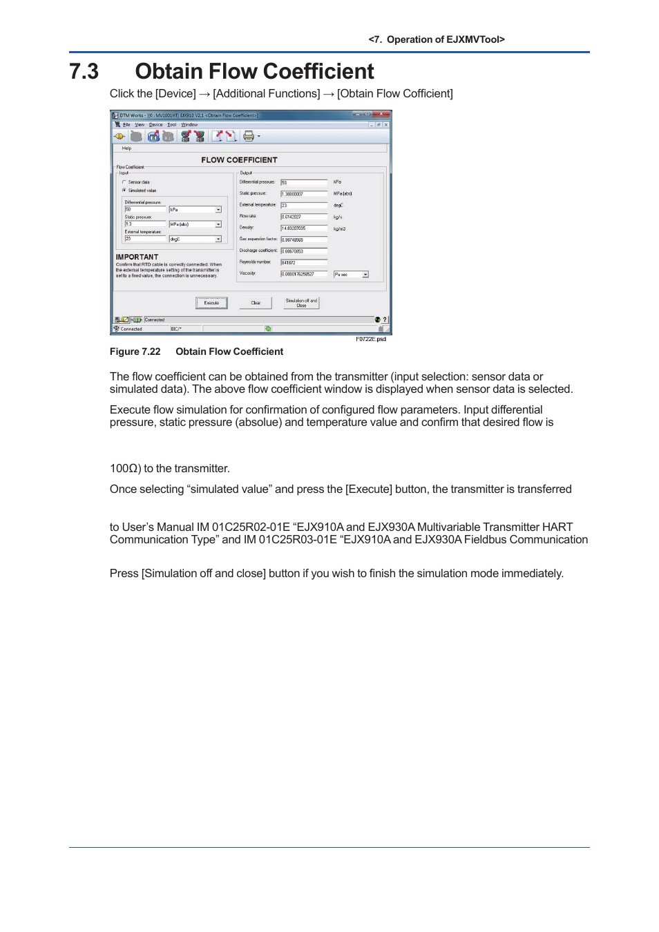 3 obtain flow coefficient, Obtain flow coefficient -22 | Yokogawa EJX930A User Manual | Page 115 / 163