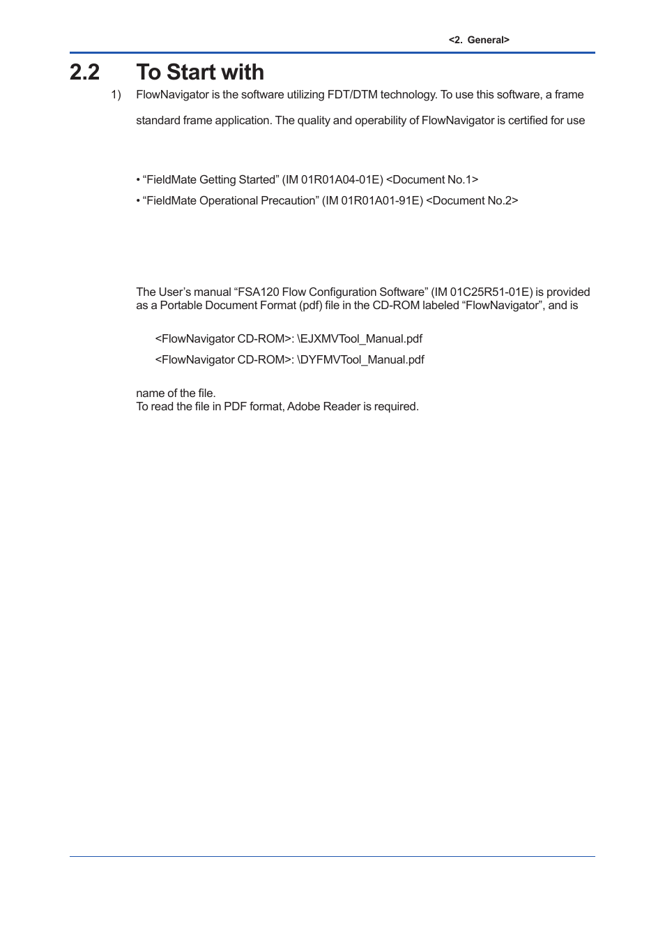 2 to start with, To start with -3 | Yokogawa EJX930A User Manual | Page 14 / 163