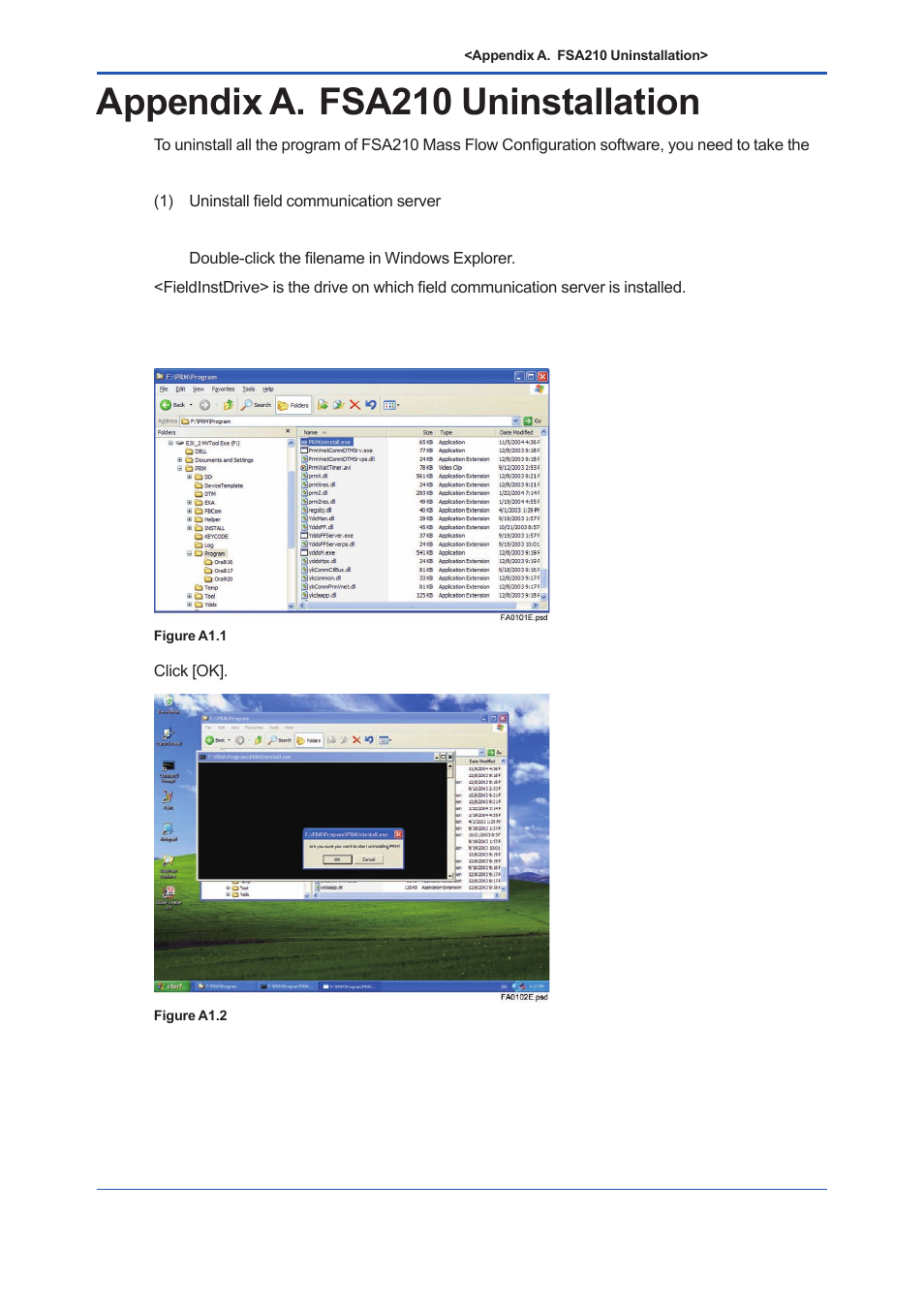 Appendix a. fsa210 uninstallation | Yokogawa EJX930A User Manual | Page 144 / 163