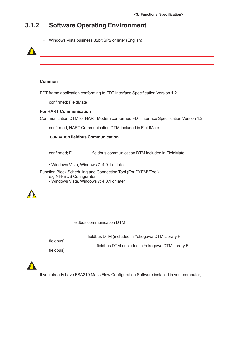 2 software operating environment, Software operating environment -2, Important | Yokogawa EJX930A User Manual | Page 23 / 163