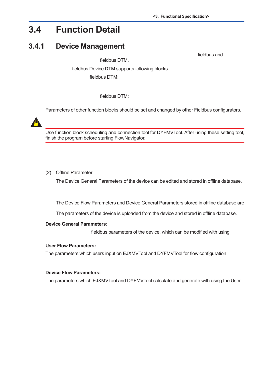 4 function detail, 1 device management, Function detail -4 3.4.1 | Device management -4, Important | Yokogawa EJX930A User Manual | Page 25 / 163