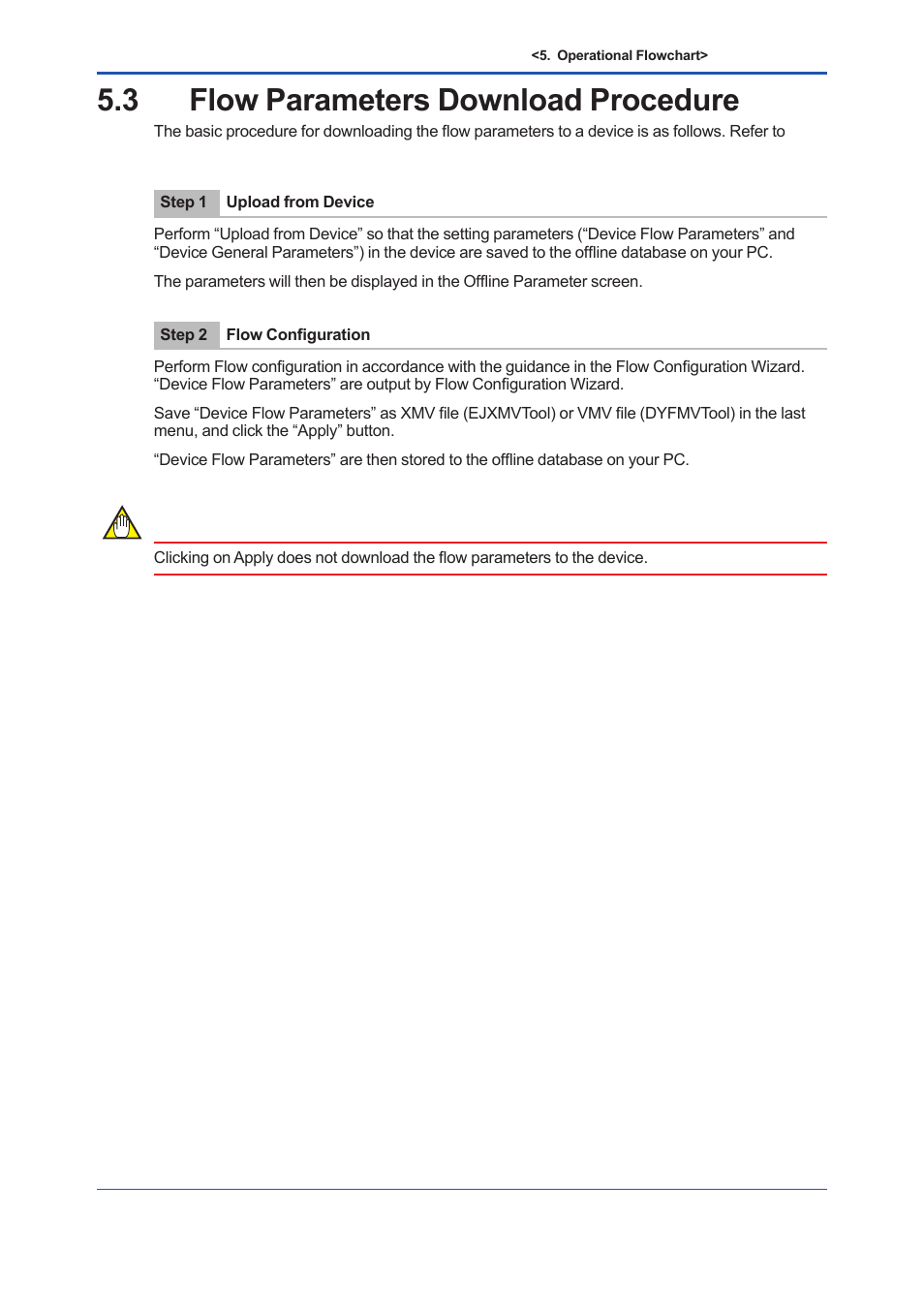 3 flow parameters download procedure, Flow parameters download procedure -10 | Yokogawa EJX930A User Manual | Page 72 / 163