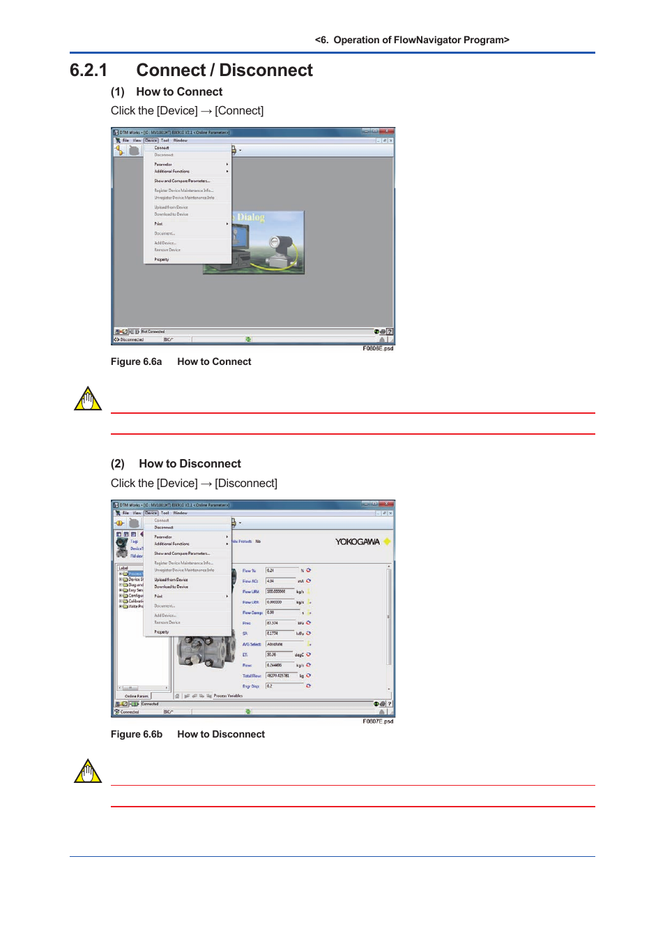 1 connect / disconnect, Connect / disconnect -7 | Yokogawa EJX930A User Manual | Page 80 / 163