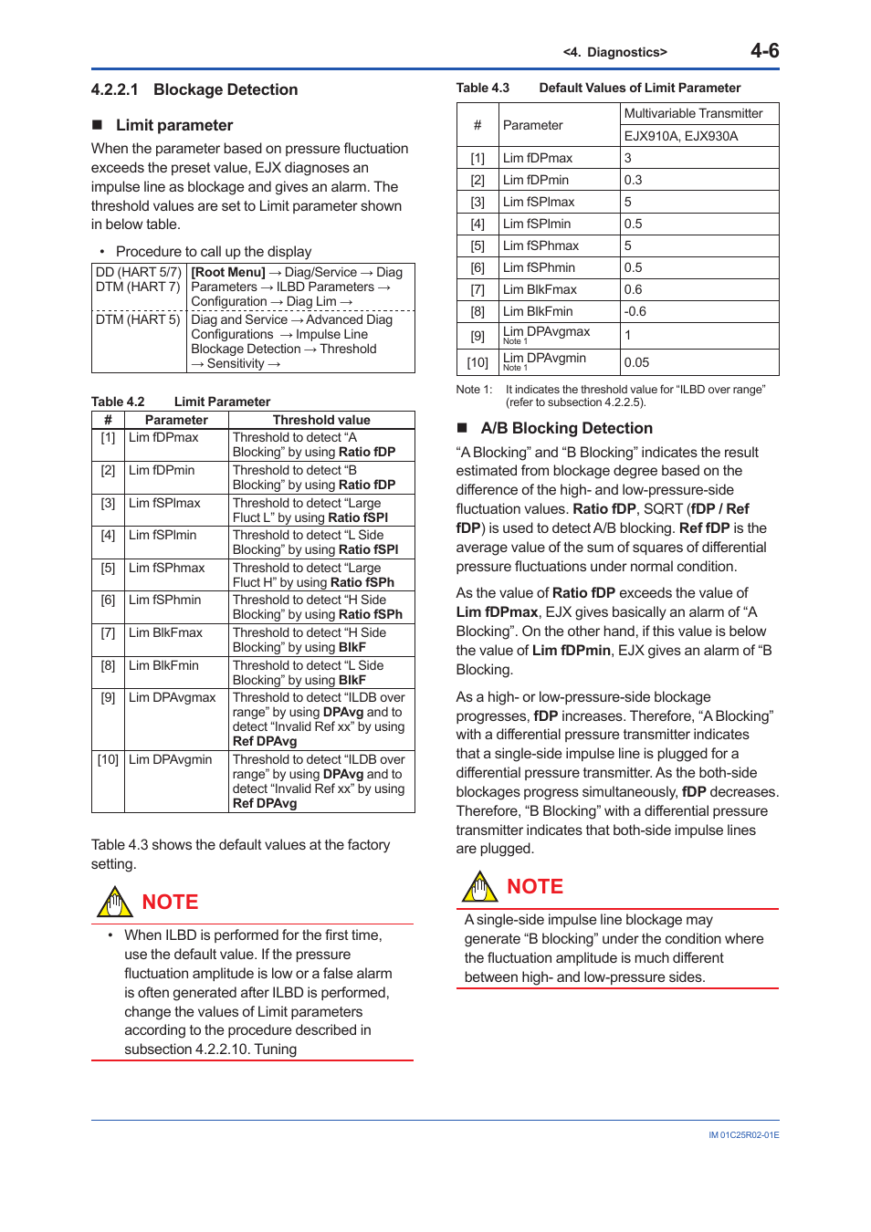 1 blockage detection, 1 blockage detection -6 | Yokogawa EJX930A User Manual | Page 56 / 103