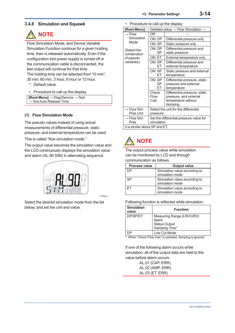 8 simulation and squawk, Simulation and squawk -14 | Yokogawa EJX930A User Manual | Page 24 / 55