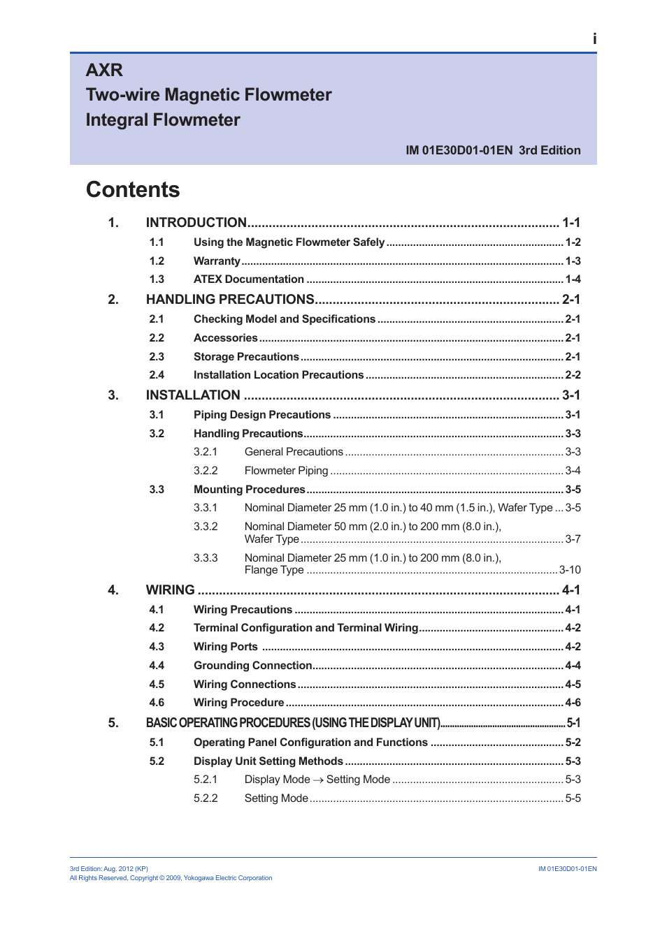 Yokogawa ADMAG AXR User Manual | Page 2 / 194