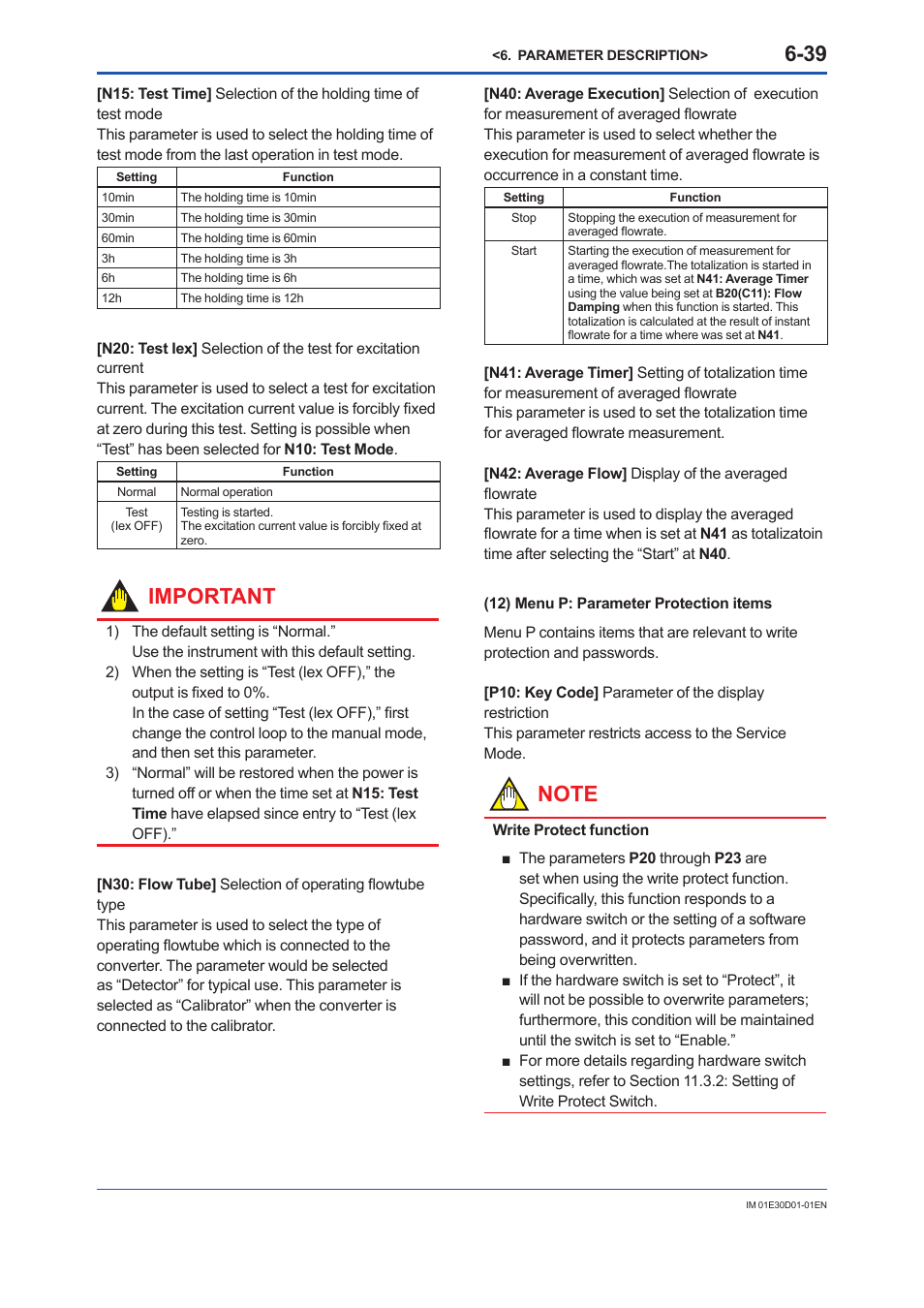Important | Yokogawa ADMAG AXR User Manual | Page 87 / 194