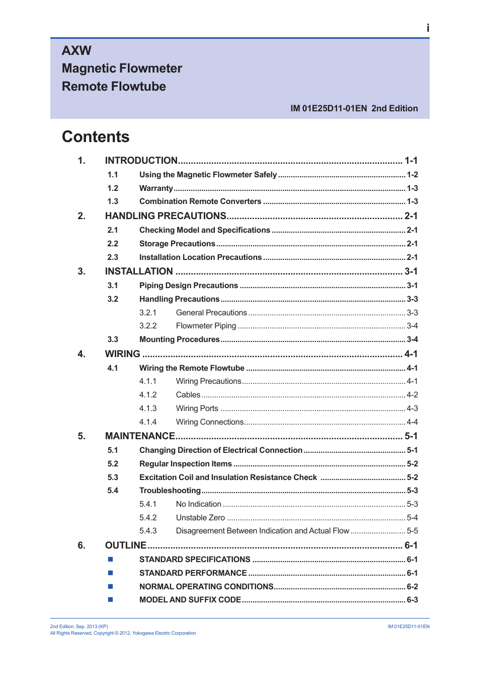 Yokogawa ADMAG AXW User Manual | Page 2 / 52