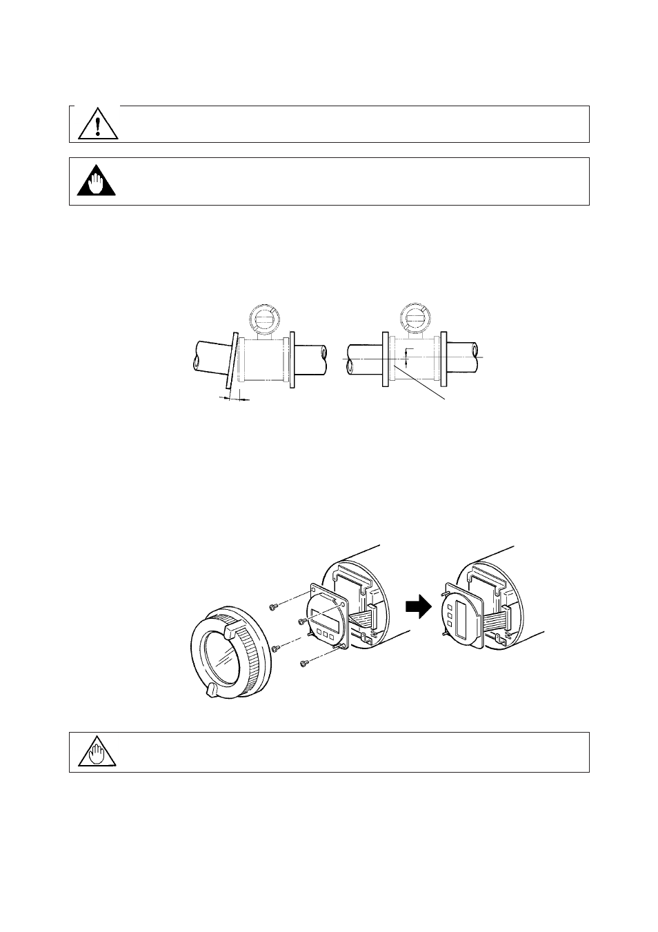 2 flowmeter piping, 3 alteration of lcd display orientation, Flowmeter piping -7 | Alteration of lcd display orientation -7 | Yokogawa ADMAG CA User Manual | Page 16 / 105