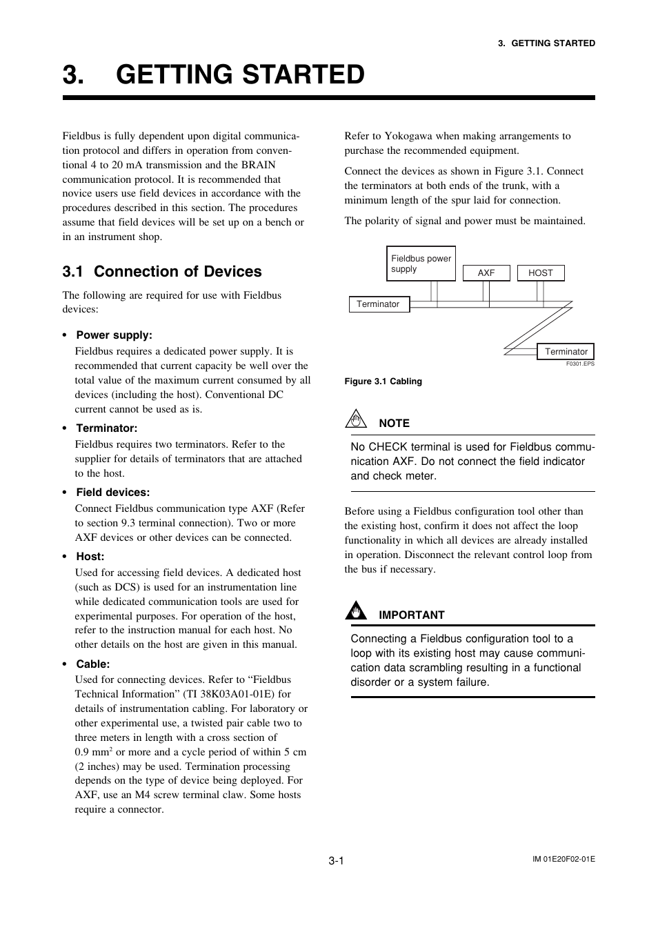 Getting started, 1 connection of devices, Getting started -1 | Connection of devices -1 | Yokogawa AXFA14G/C User Manual | Page 11 / 109