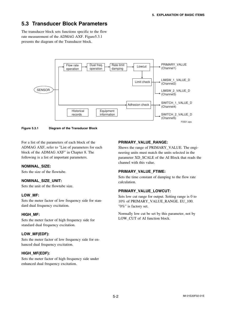 3 transducer block parameters, Transducer block parameters -2 | Yokogawa AXFA14G/C User Manual | Page 27 / 109