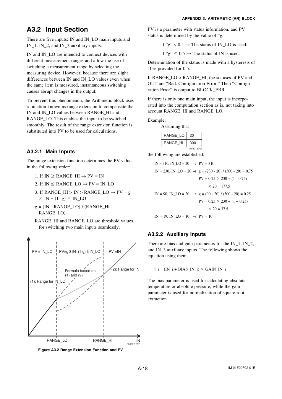 A3.2 input section, A3.2.1 main inputs, A3.2.2 auxiliary inputs | Yokogawa AXFA14G/C User Manual | Page 77 / 109