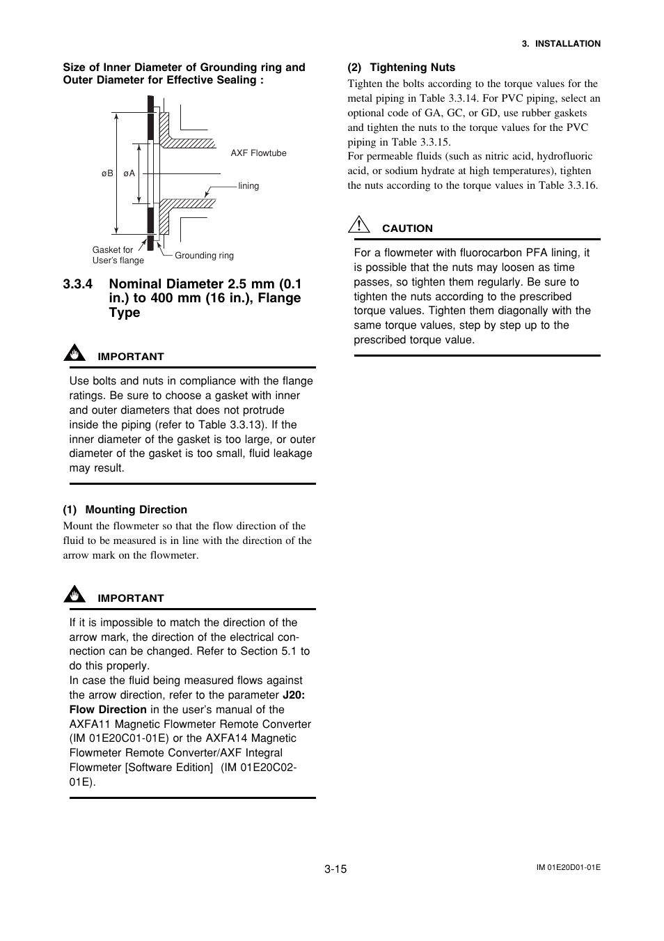 Yokogawa ADMAG AXF User Manual | Page 25 / 133