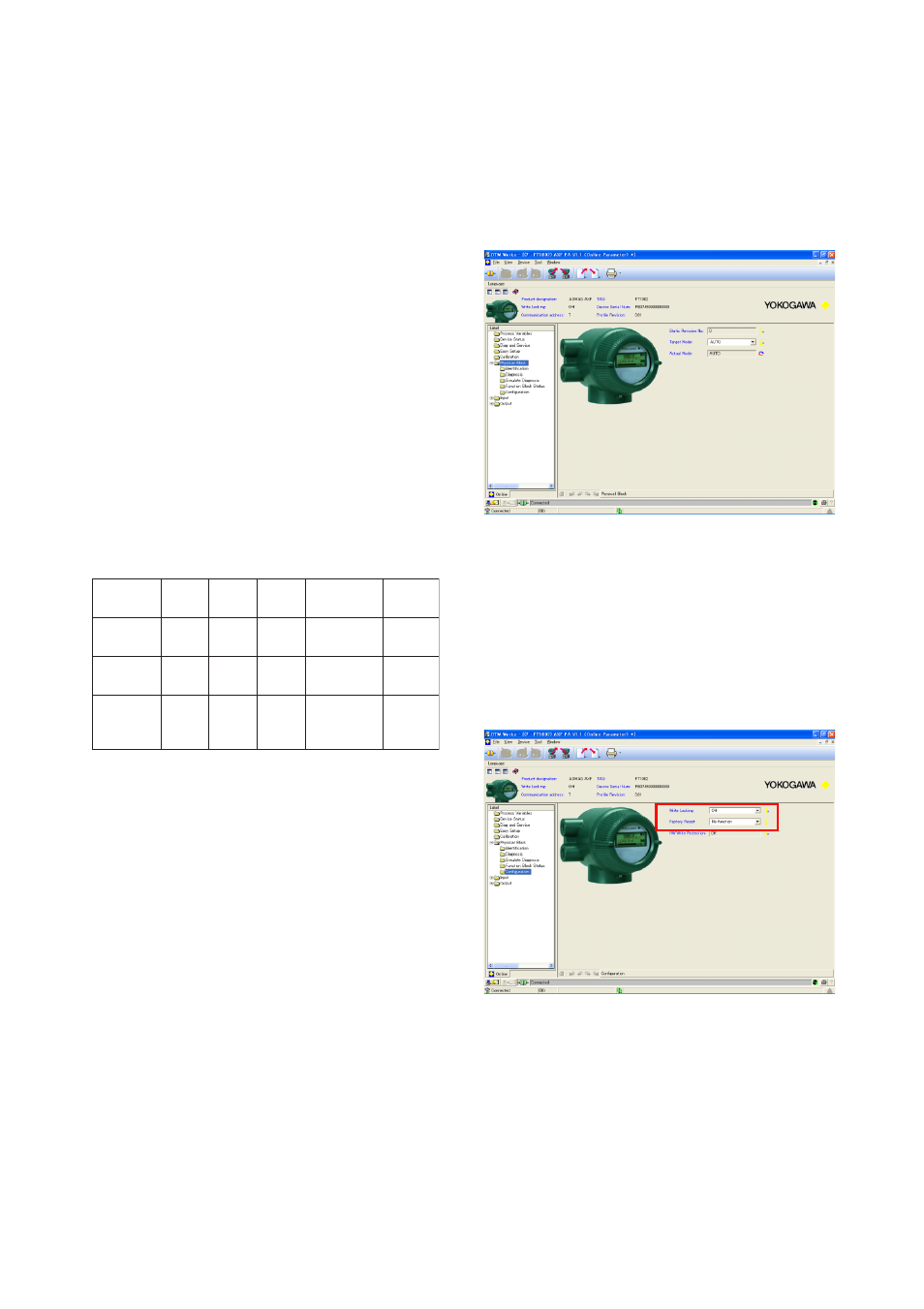 5 function blocks setting, 1 physical block parameters setup, Function blocks setting -7 | Physical block parameters setup -7 | Yokogawa AXFA14G/C User Manual | Page 31 / 76