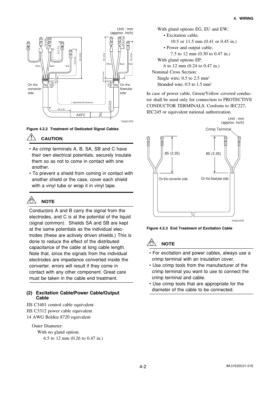 Stranded wire; 0.5 to 1.5 mm | Yokogawa ADMAG AXF User Manual | Page 12 / 112