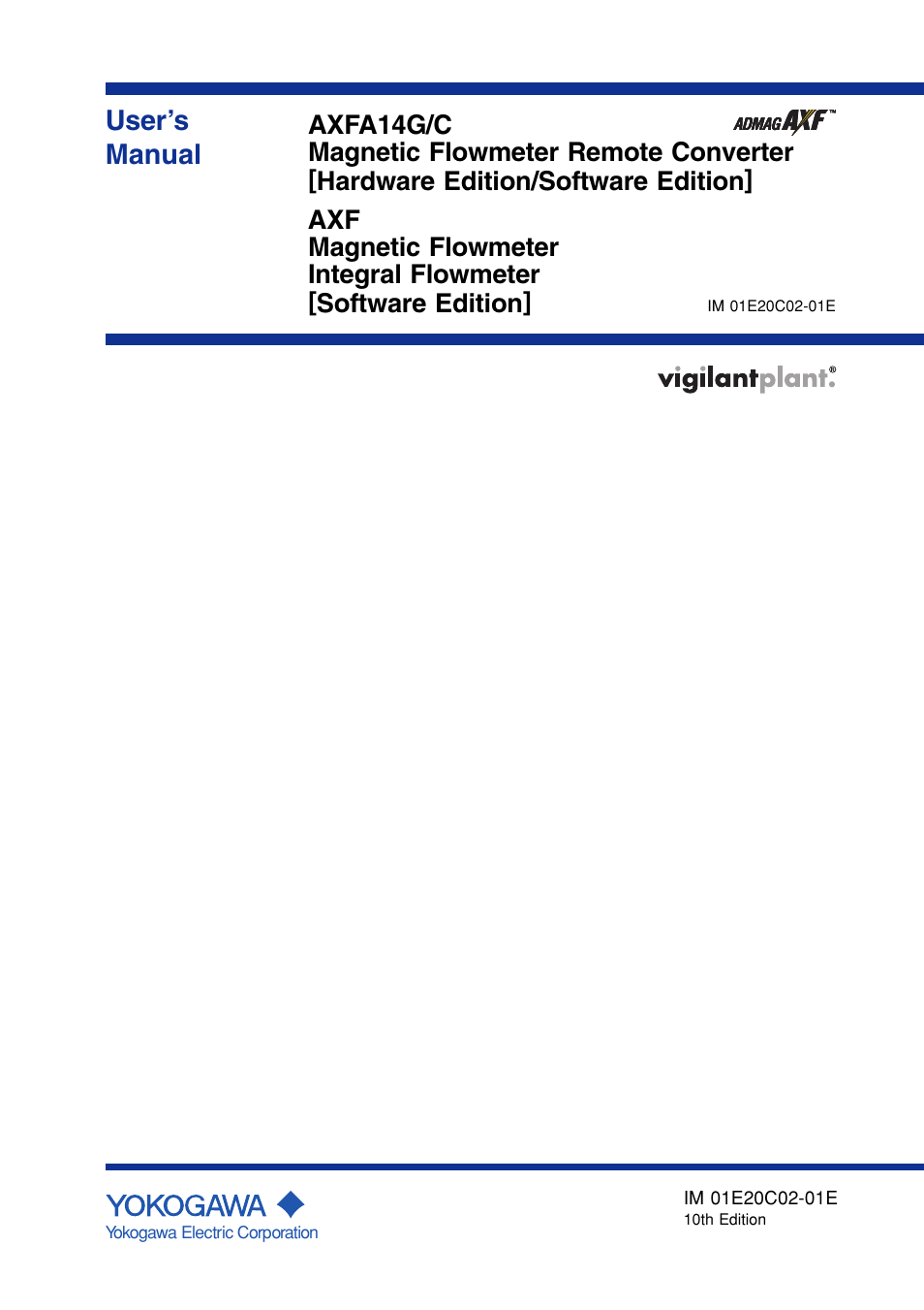 Yokogawa AXFA14G/C User Manual | 123 pages