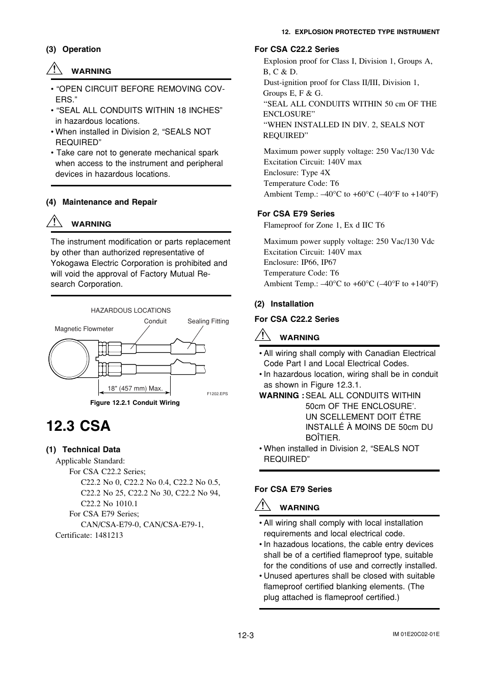 3 csa, Csa -3 | Yokogawa AXFA14G/C User Manual | Page 114 / 123