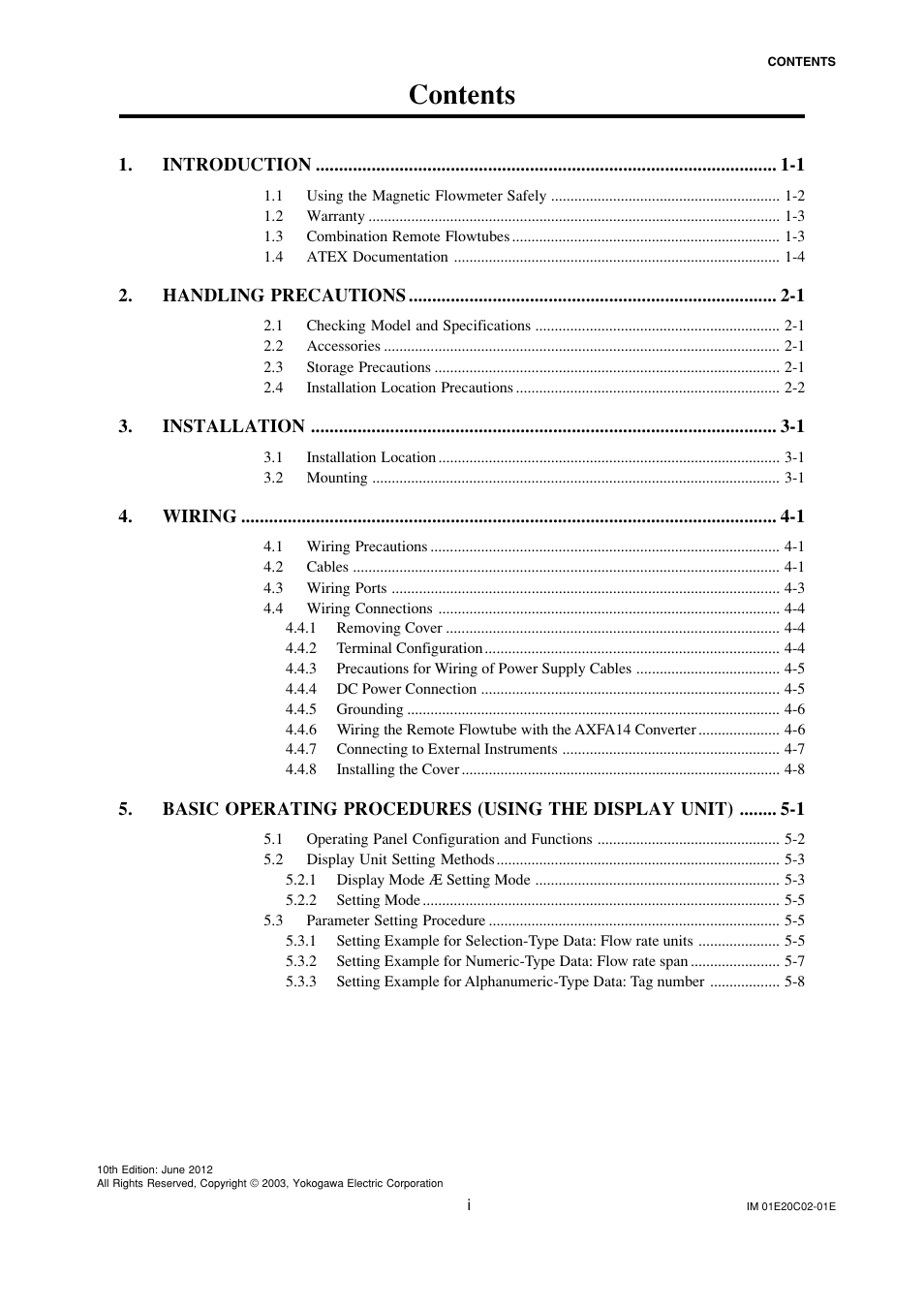 Yokogawa AXFA14G/C User Manual | Page 2 / 123