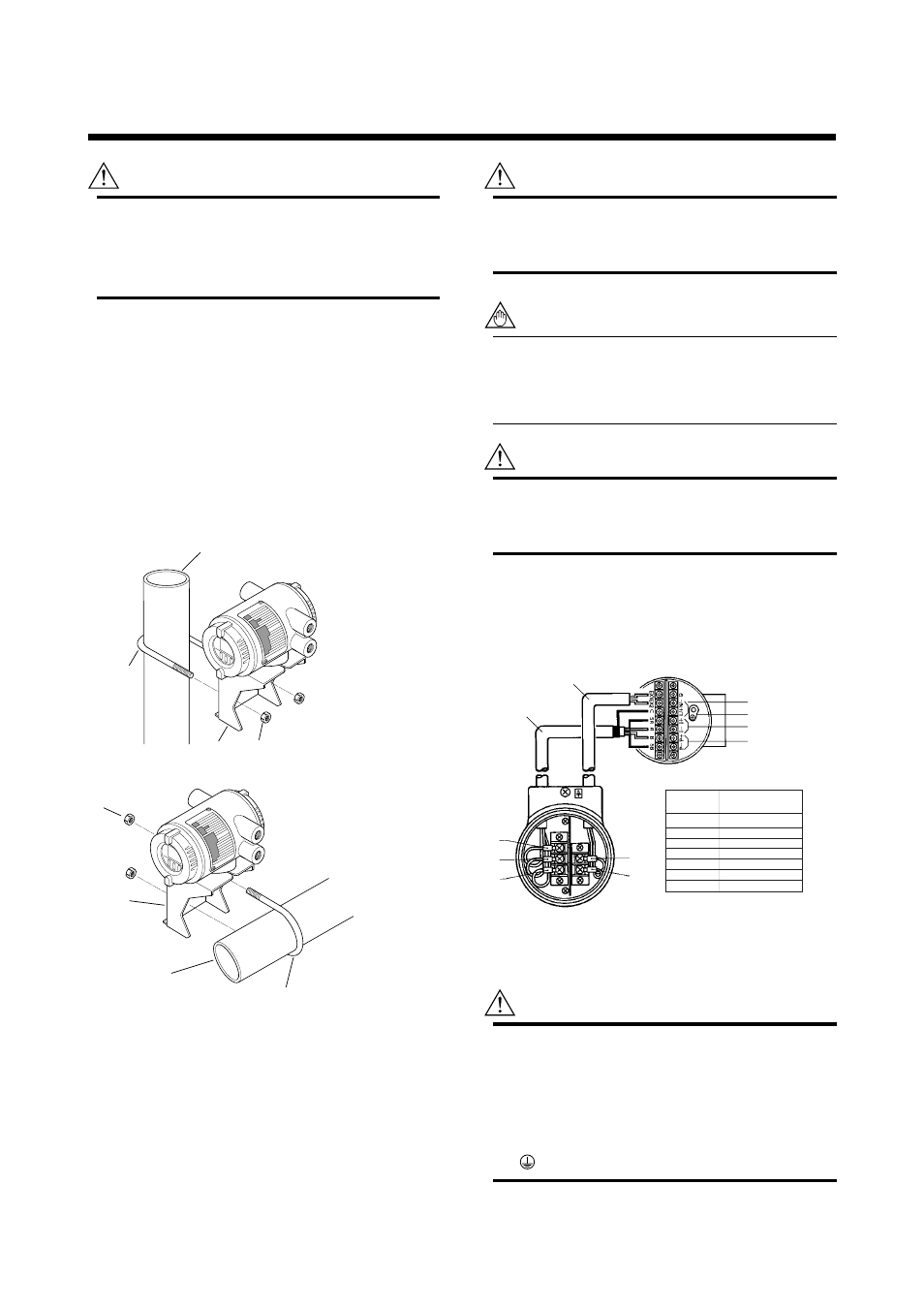 Installation, 1 installing magnetic flow converter, 2 wiring precautions | 1 protective grounding, Installation -1, Installing magnetic flow converter -1, Wiring precautions -1, Protective grounding -1 | Yokogawa ADMAG AXF User Manual | Page 8 / 107