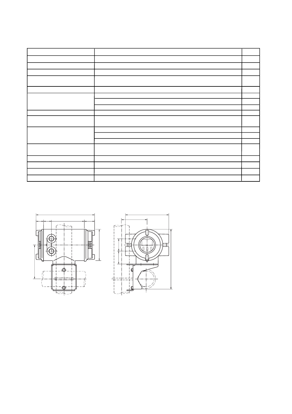 Optional specification, External dimension | Yokogawa ADMAG AXF User Manual | Page 92 / 107