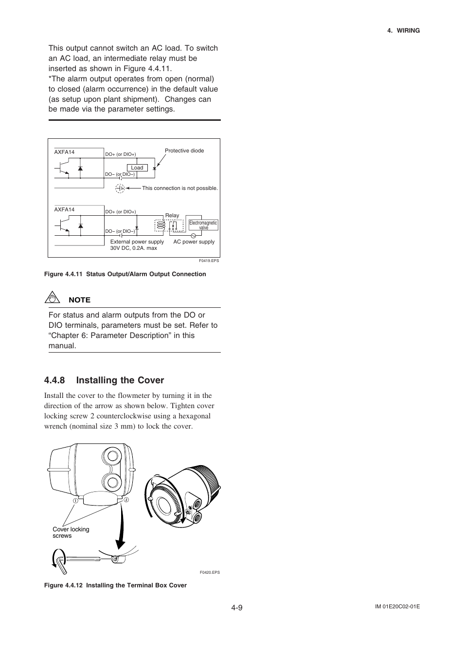 8 installing the cover | Yokogawa AXFA14G/C User Manual | Page 15 / 18