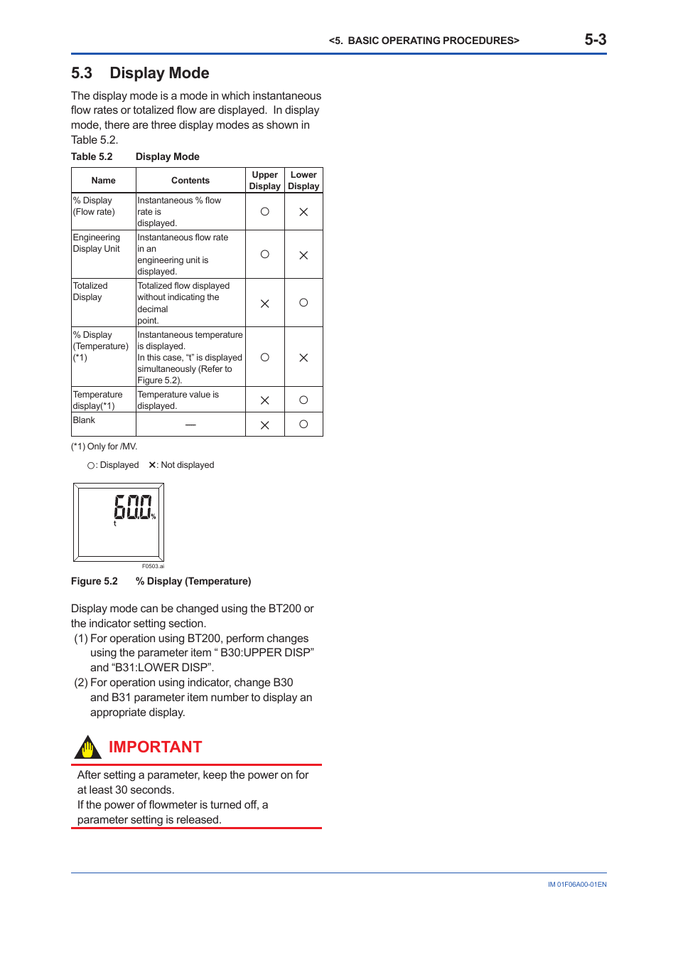 3 display mode, 3 display, Mode | Important | Yokogawa digitalYEWFLO (DY) User Manual | Page 31 / 173