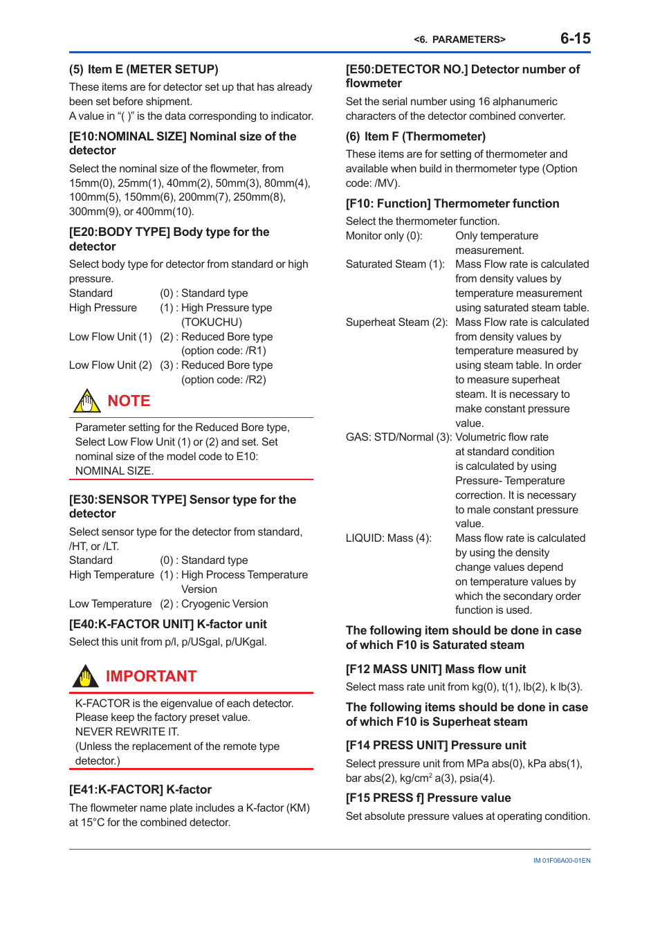 Important | Yokogawa digitalYEWFLO (DY) User Manual | Page 51 / 173