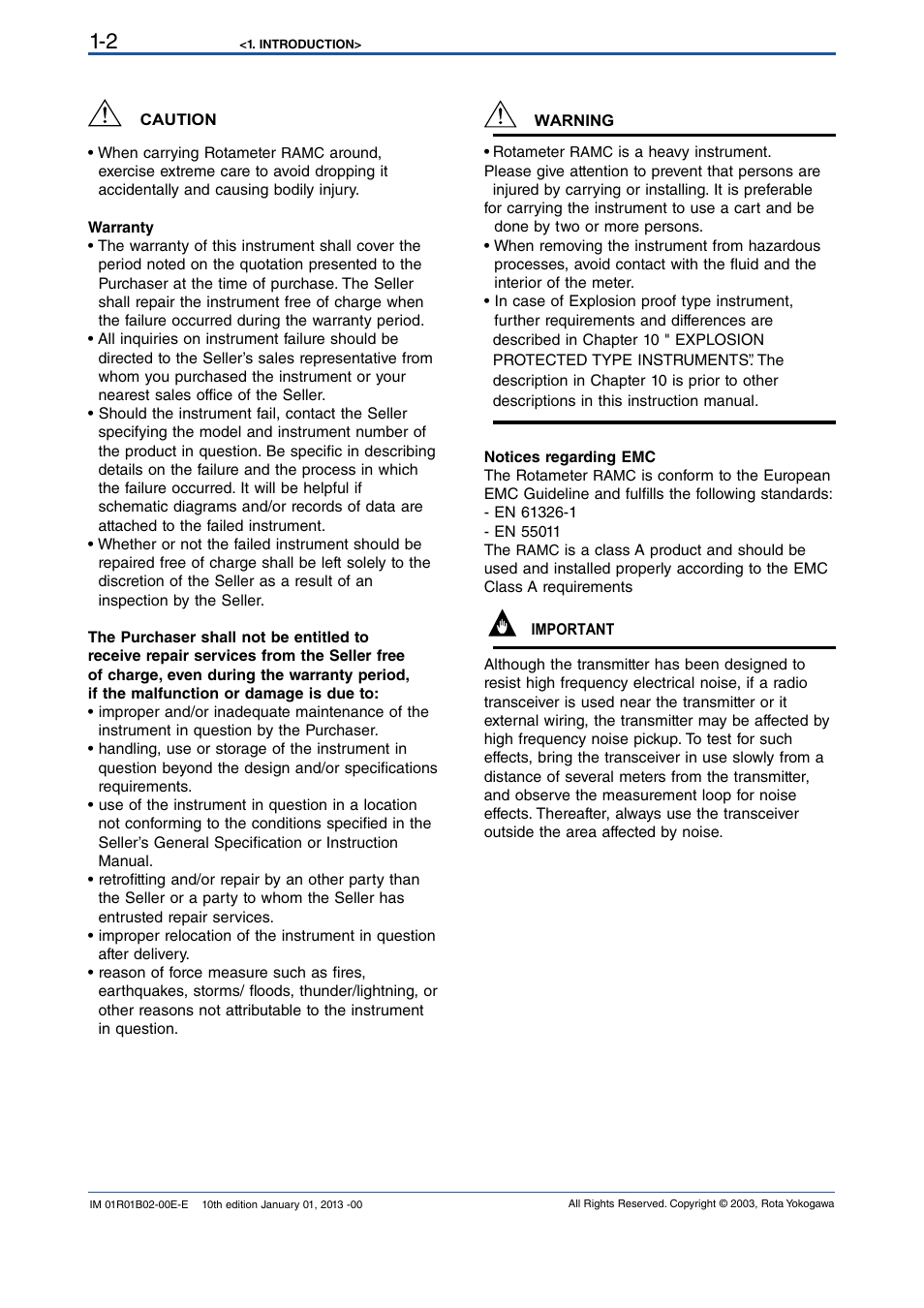 Yokogawa RAMC User Manual | Page 10 / 136
