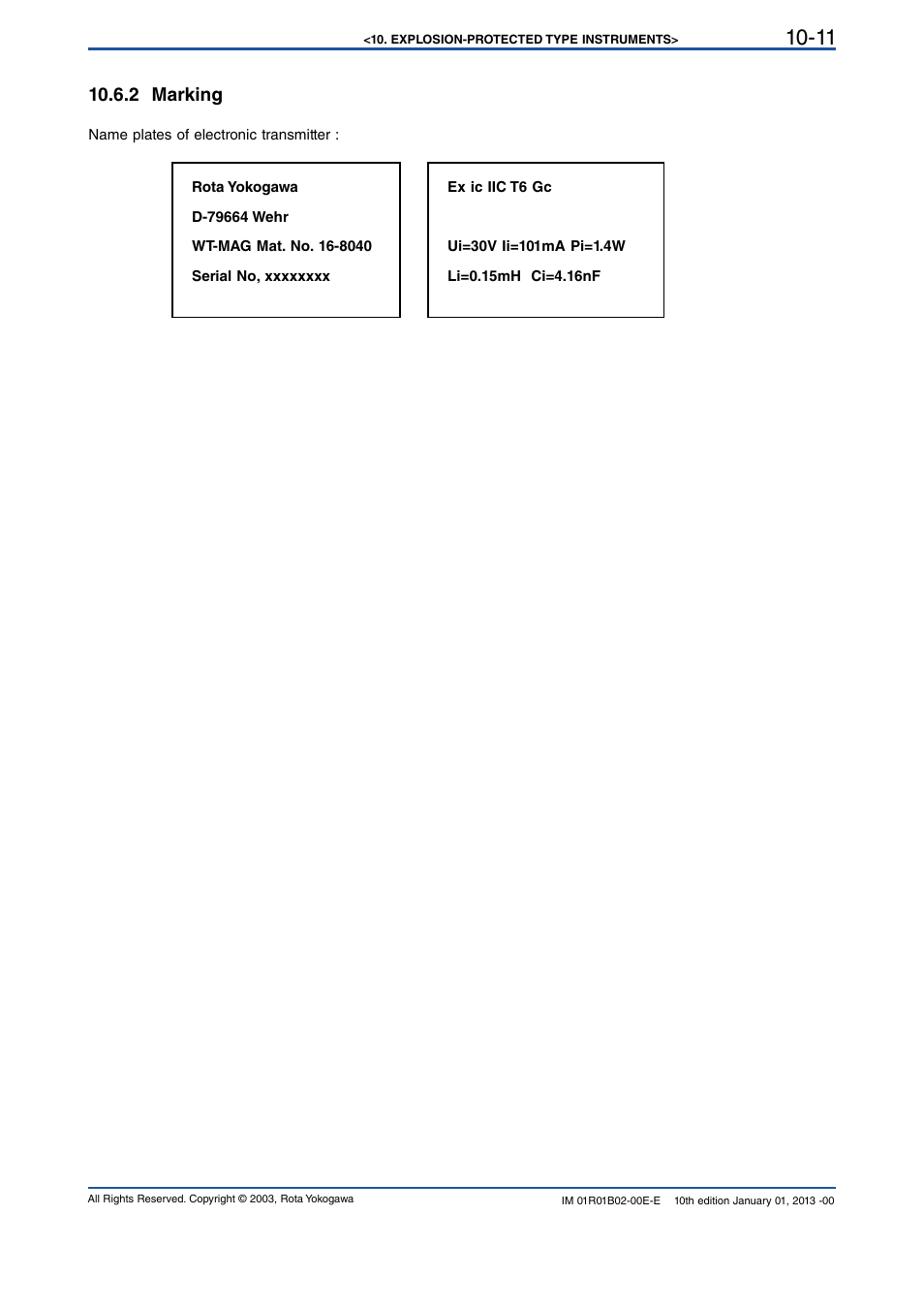 2 marking, 2 marking -11 | Yokogawa RAMC User Manual | Page 103 / 136