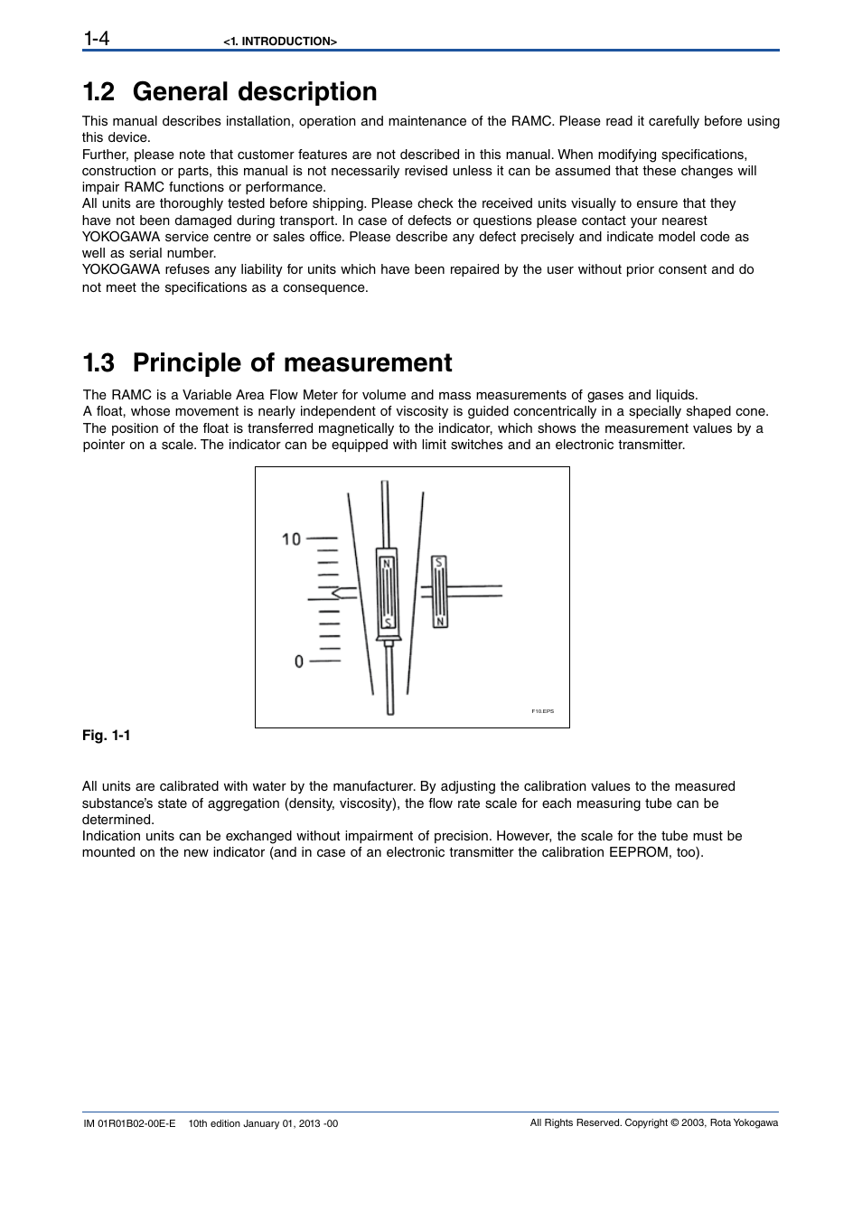 2 general description, 3 principle of measurement, 2 general description -4 | 3 principle of measurement -4 | Yokogawa RAMC User Manual | Page 12 / 136