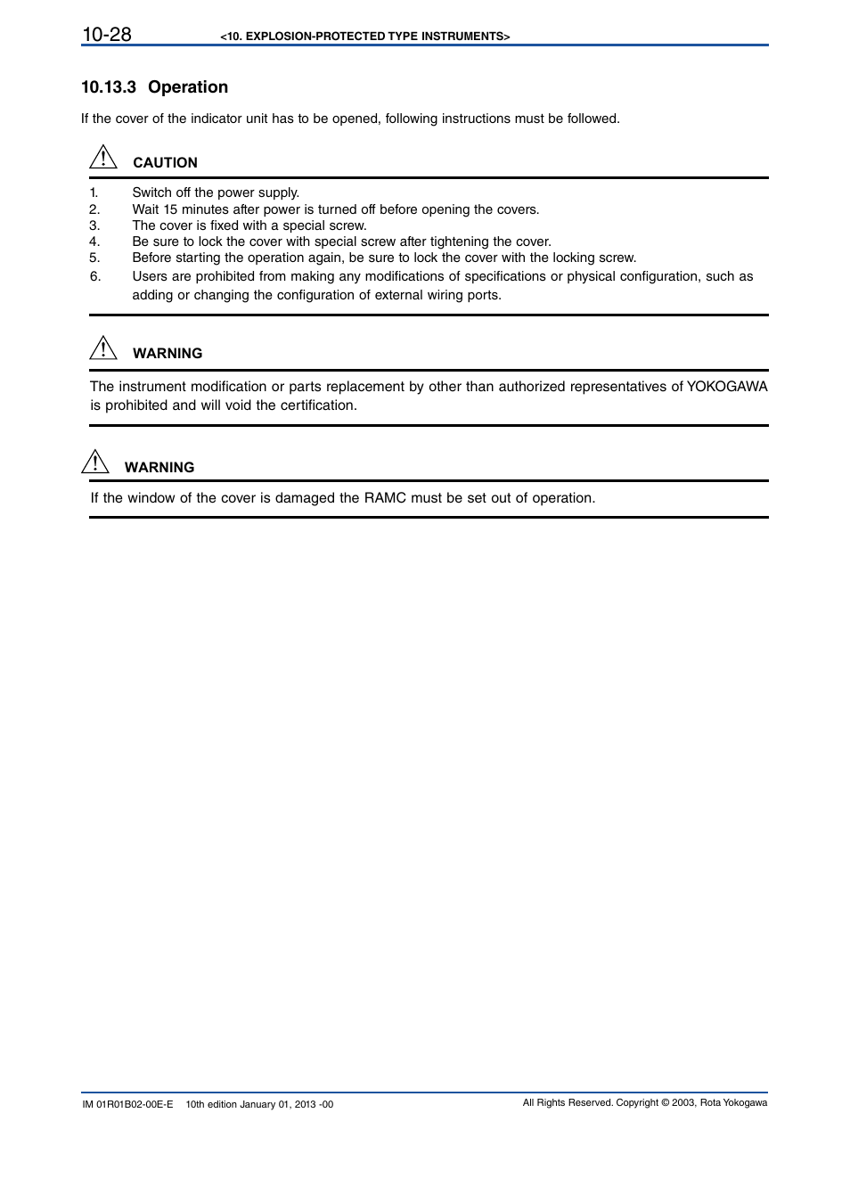 3 operation, 3 operation -28 | Yokogawa RAMC User Manual | Page 120 / 136