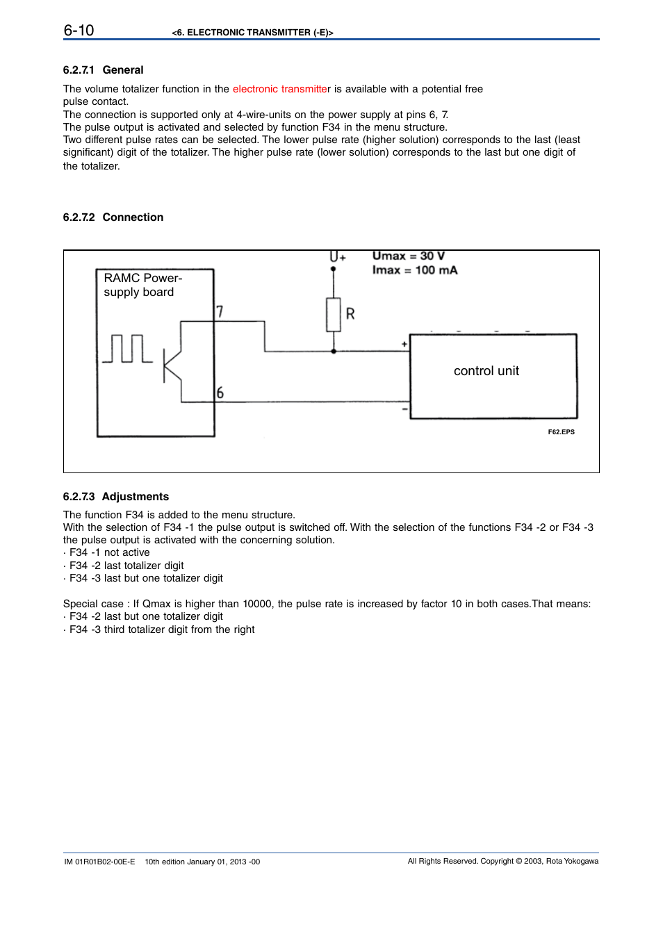 Control unit | Yokogawa RAMC User Manual | Page 36 / 136