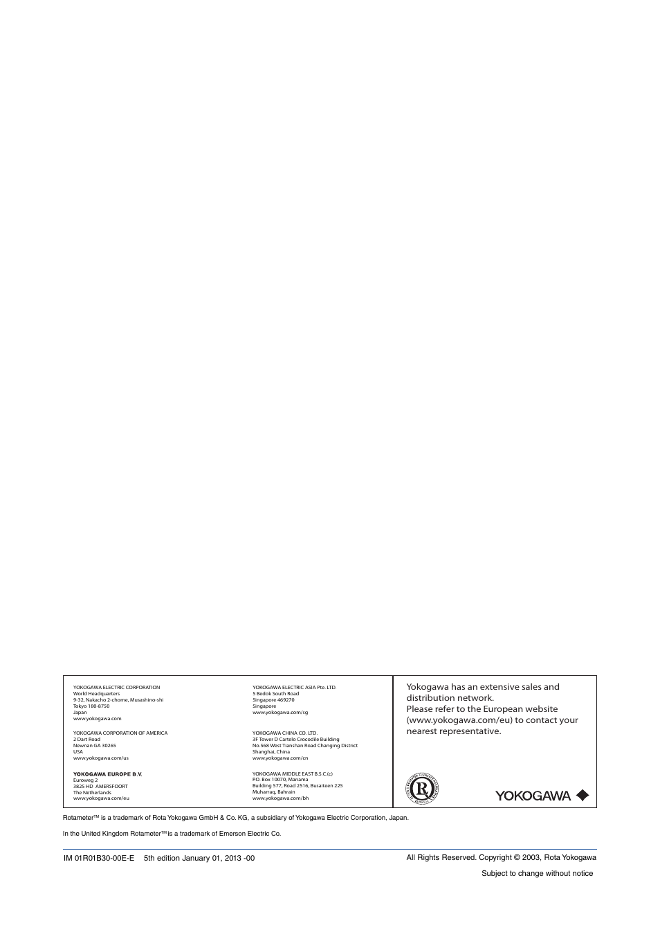 Yokogawa RAKD User Manual | Page 72 / 72