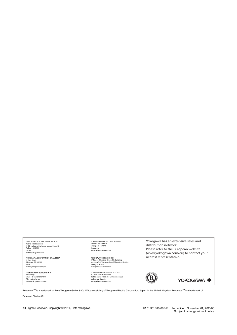 Yokogawa RAGN User Manual | Page 46 / 46