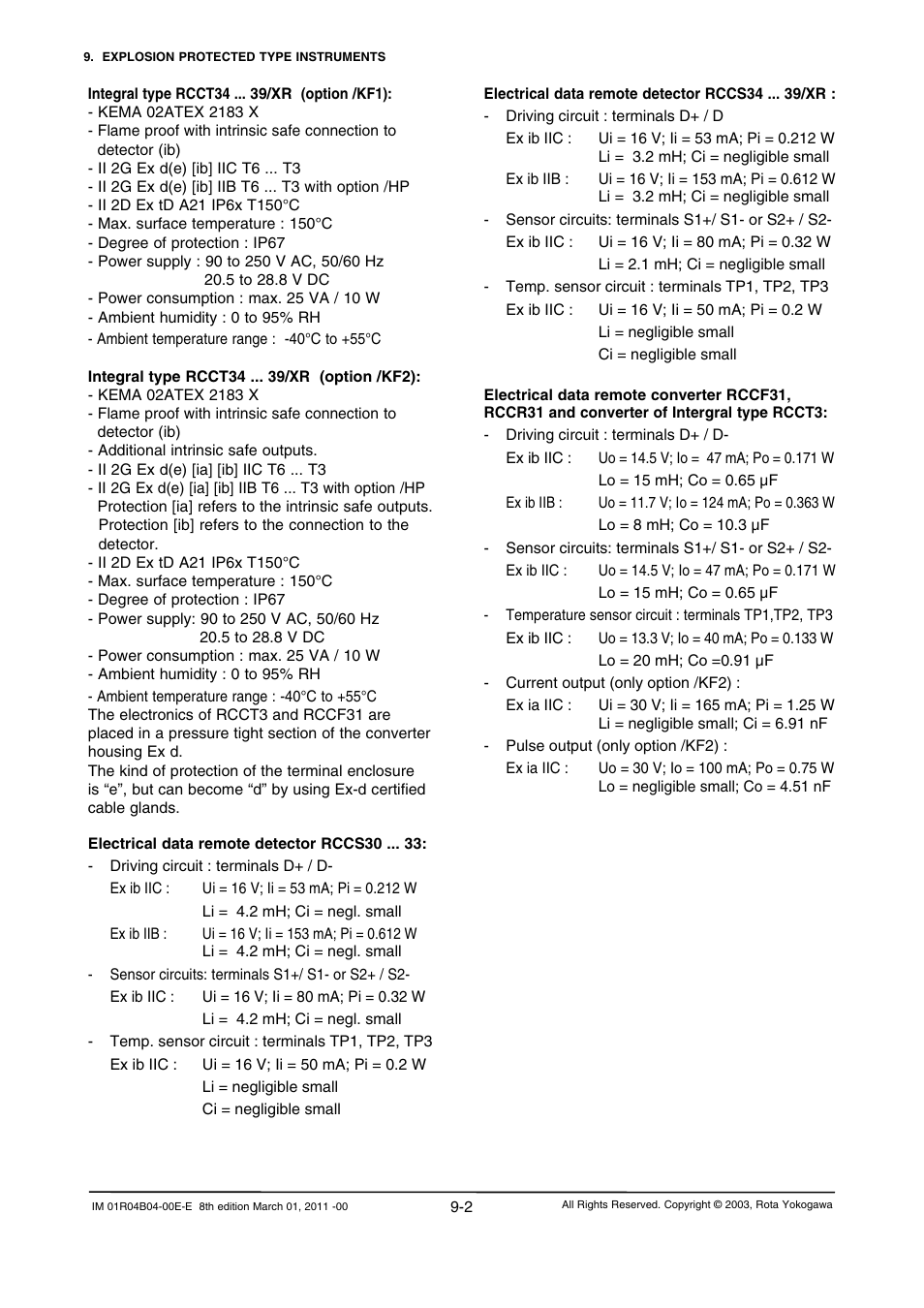 Yokogawa RotaMASS 3-Series User Manual | Page 194 / 254