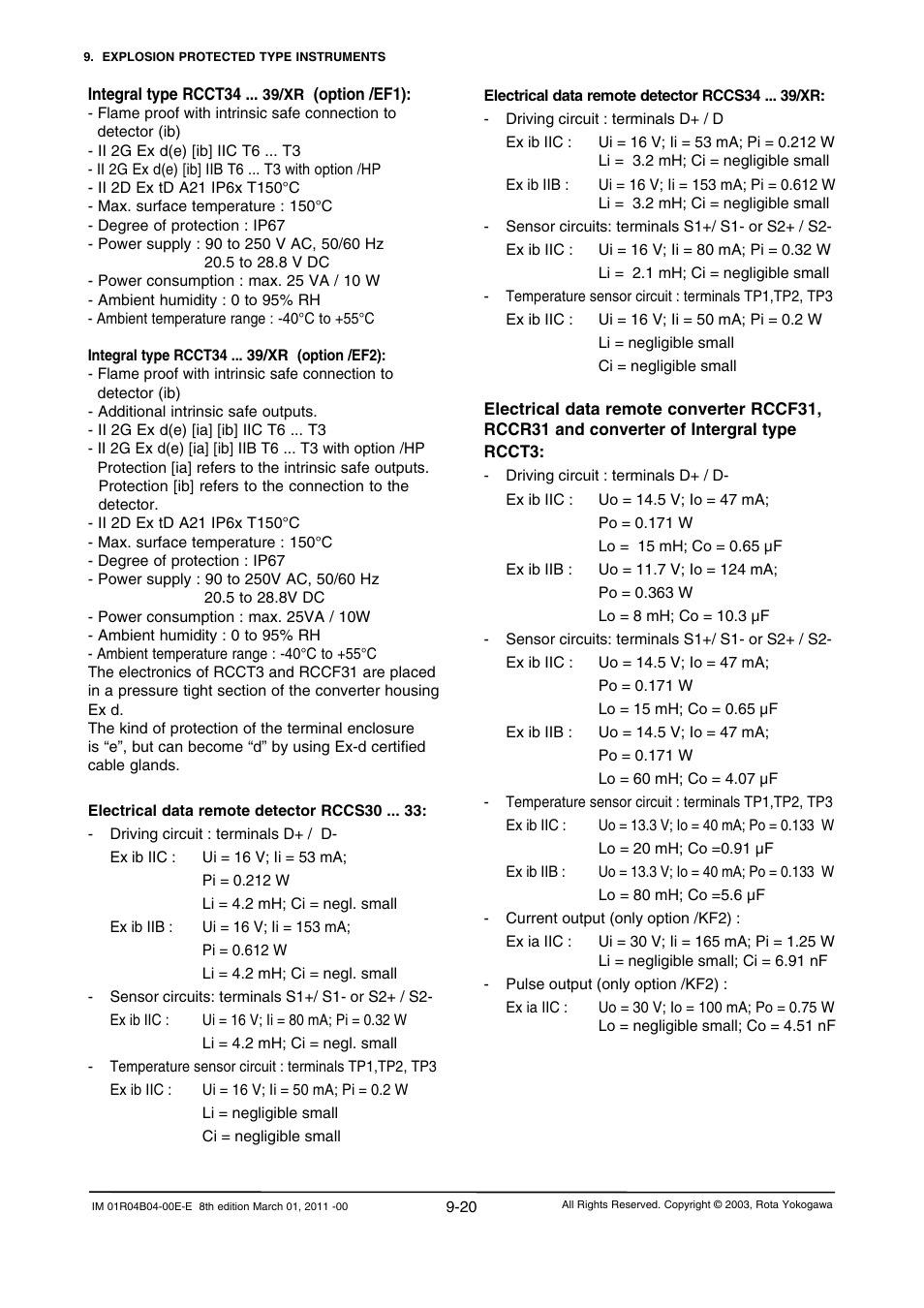 Yokogawa RotaMASS 3-Series User Manual | Page 212 / 254