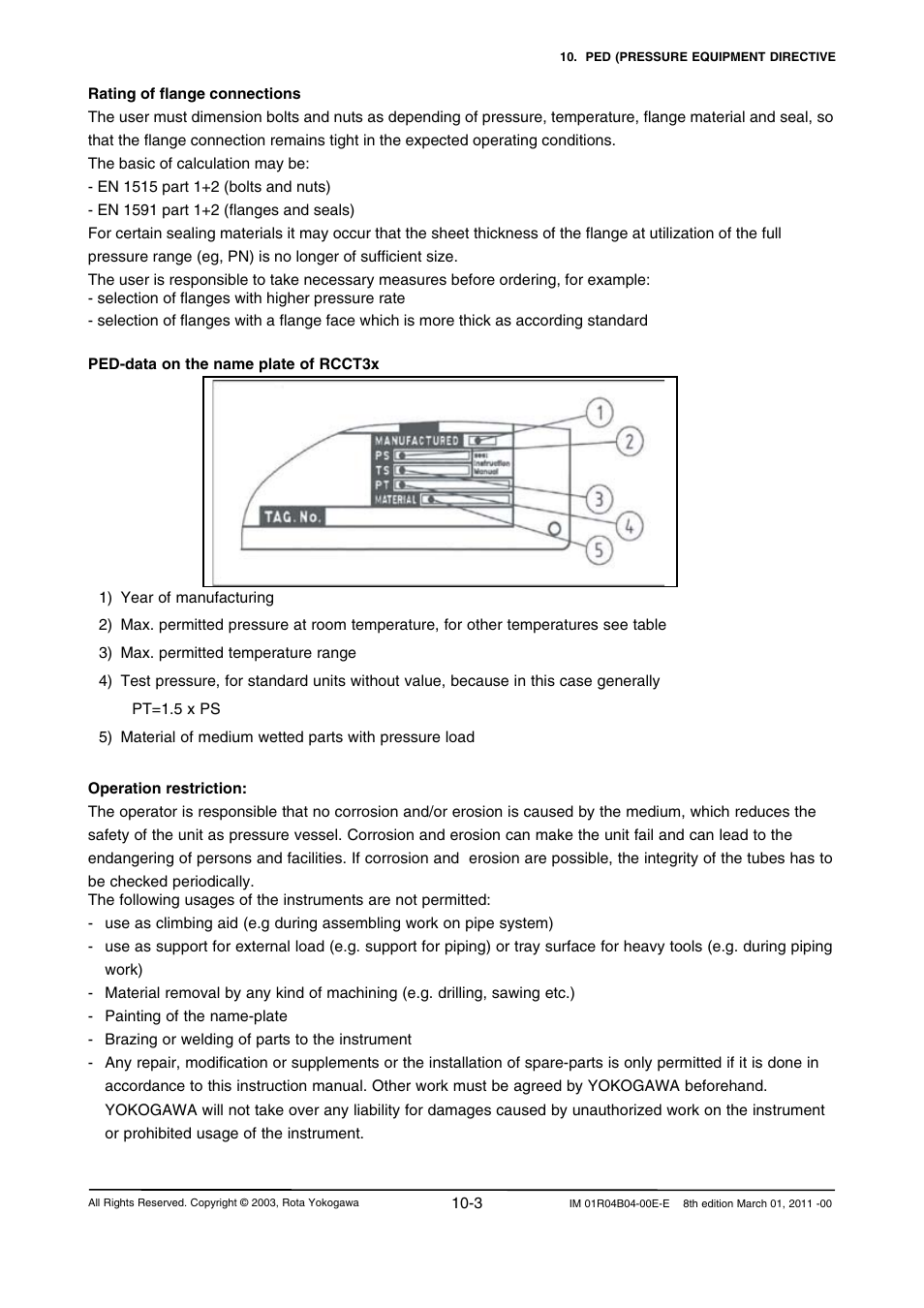 Yokogawa RotaMASS 3-Series User Manual | Page 221 / 254