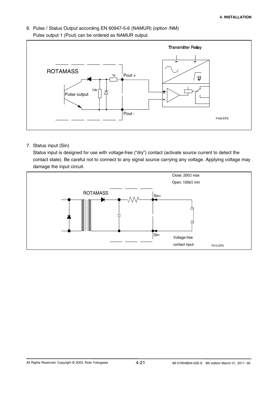 Rotamass | Yokogawa RotaMASS 3-Series User Manual | Page 49 / 254
