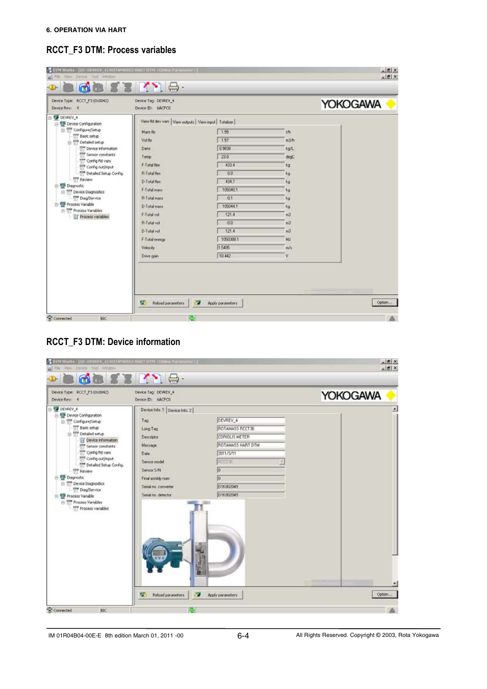 Yokogawa RotaMASS 3-Series User Manual | Page 68 / 254