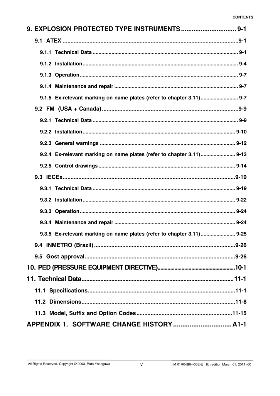 Explosion protected type instruments -1 | Yokogawa RotaMASS 3-Series User Manual | Page 7 / 254
