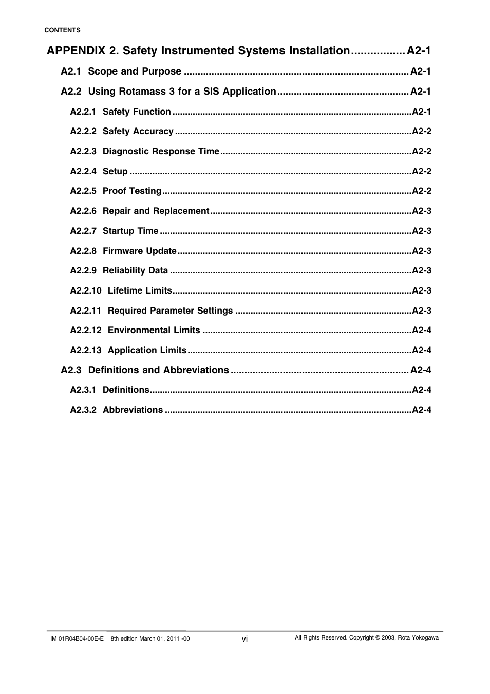 Yokogawa RotaMASS 3-Series User Manual | Page 8 / 254