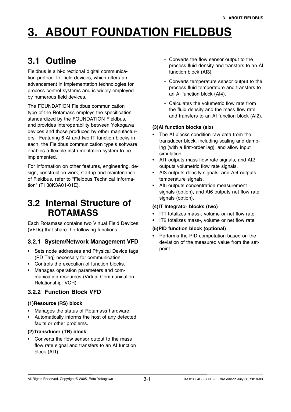 About foundation fieldbus, 1 outline, 2 internal structure of rotamass | Yokogawa RotaMASS 3-Series User Manual | Page 19 / 182