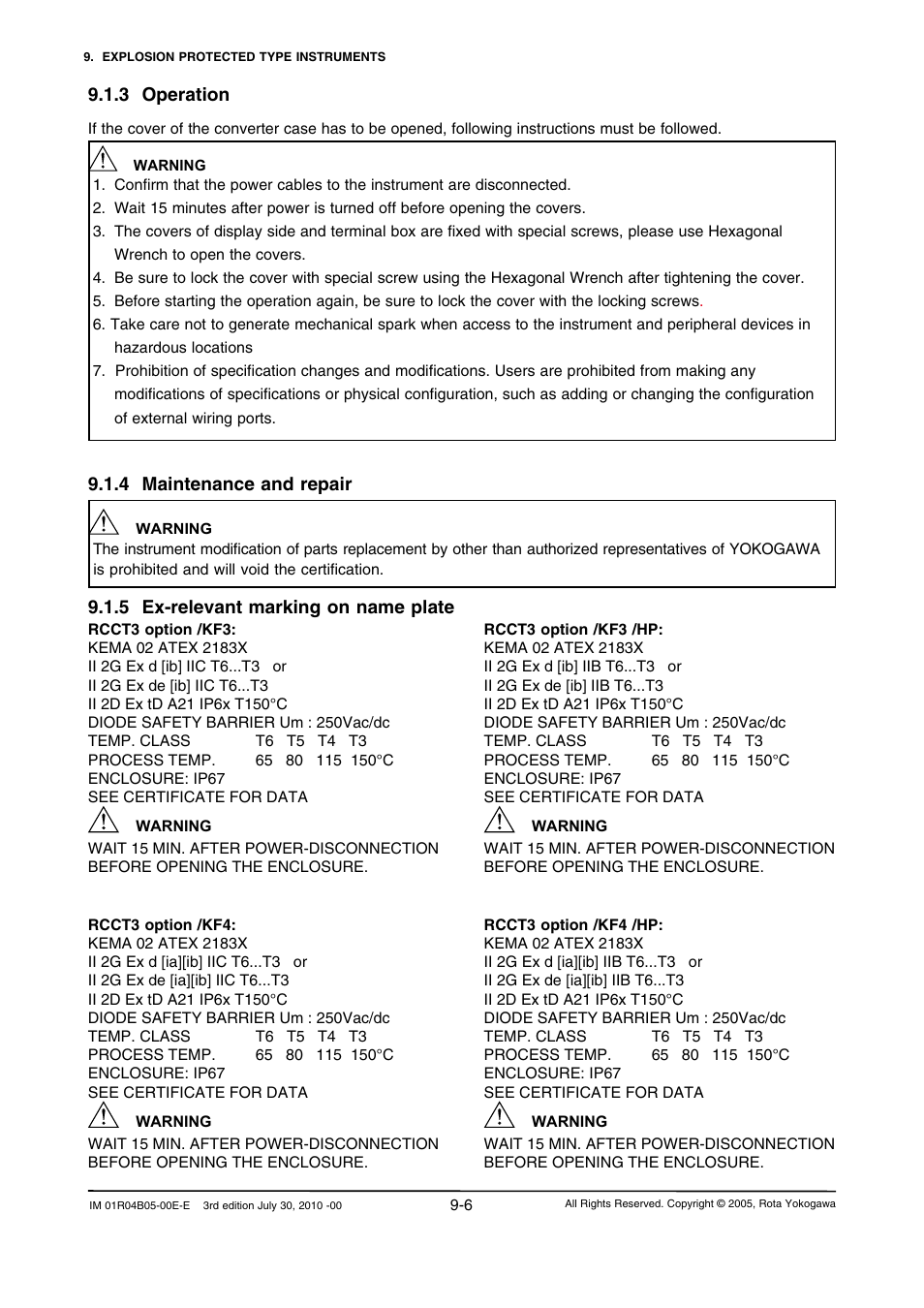 Yokogawa RotaMASS 3-Series User Manual | Page 82 / 182