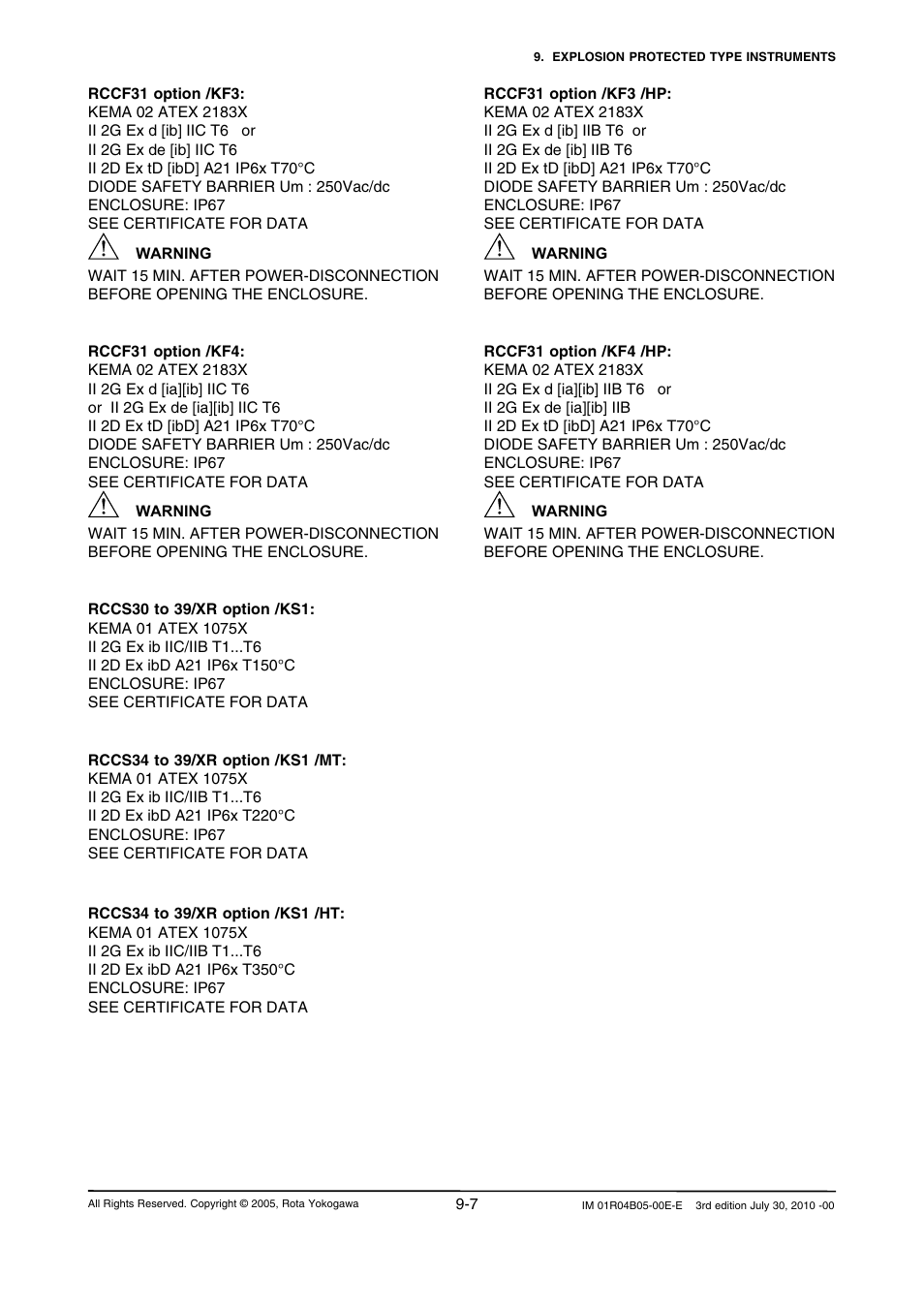 Yokogawa RotaMASS 3-Series User Manual | Page 83 / 182