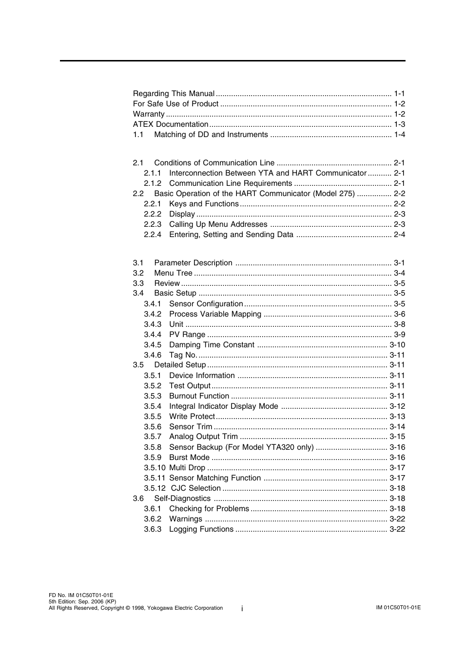 Yokogawa Wireless Temperature Transmitter YTA510 User Manual | Page 3 / 42
