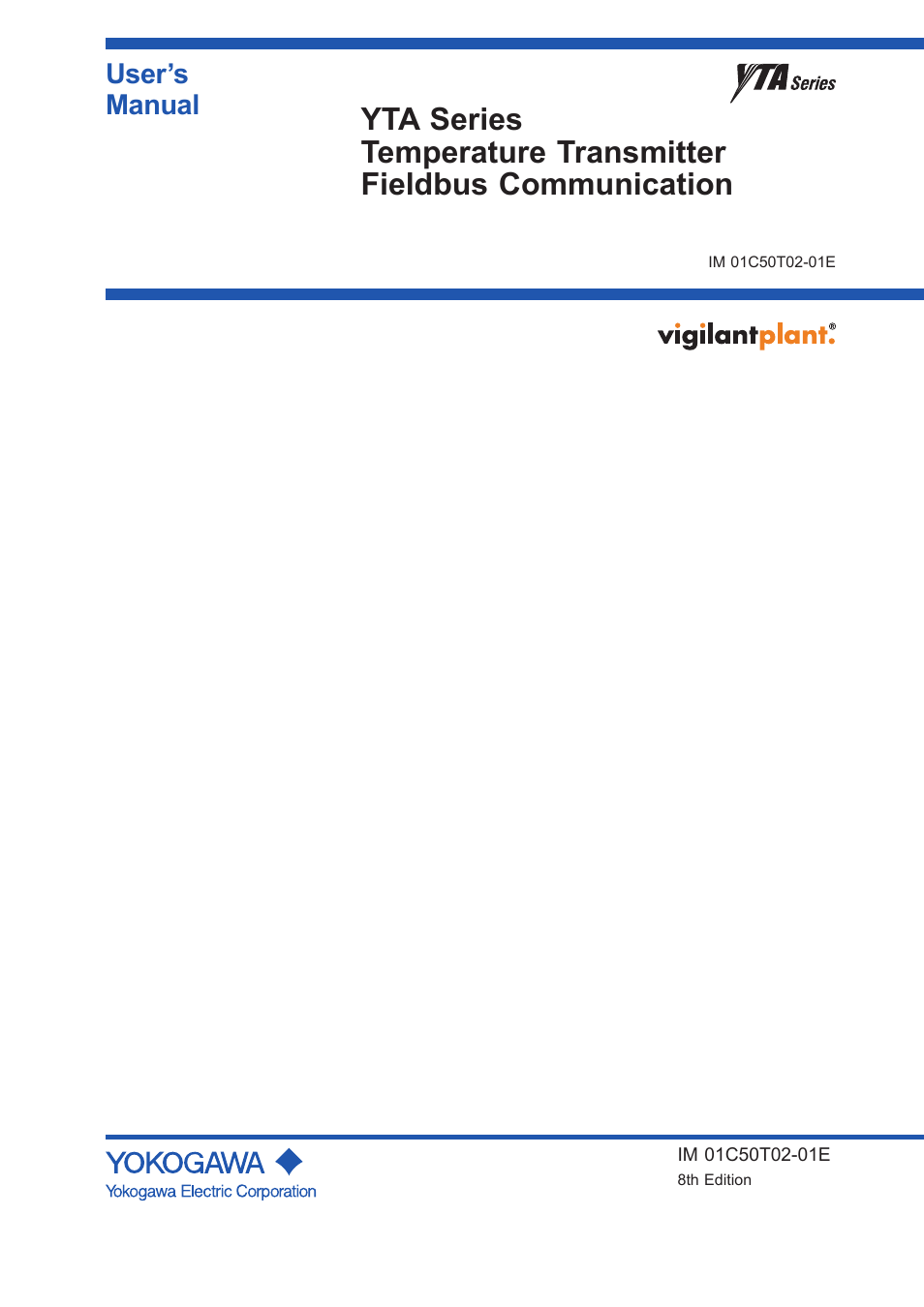 Yokogawa Wireless Temperature Transmitter YTA510 User Manual | 97 pages