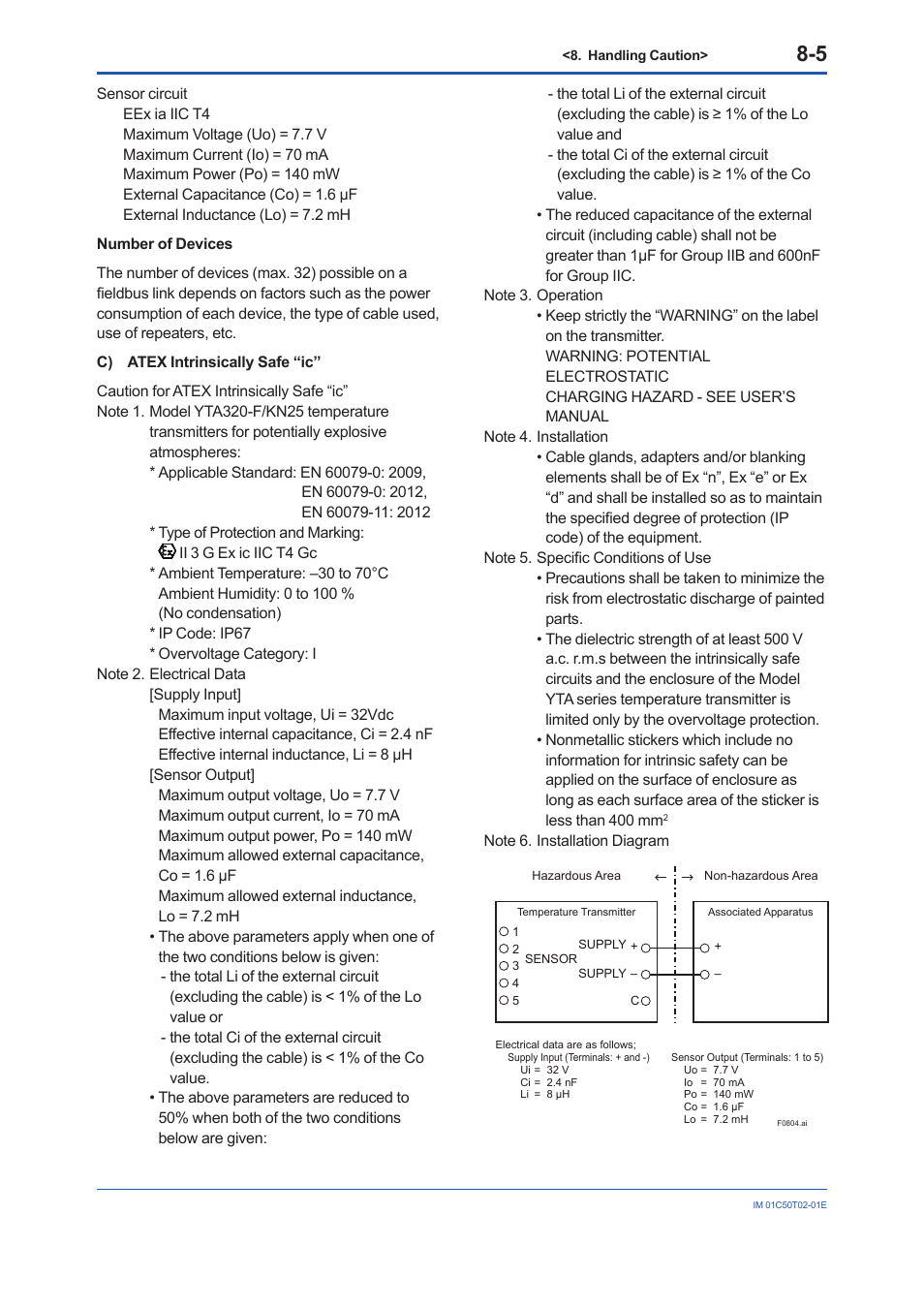 Yokogawa Wireless Temperature Transmitter YTA510 User Manual | Page 45 / 97