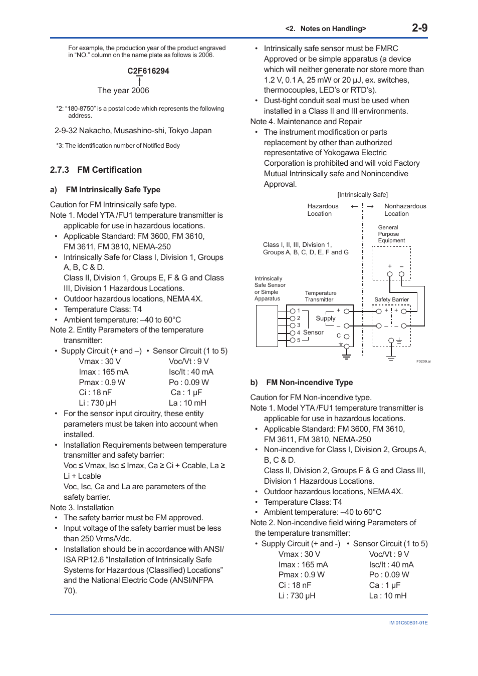 3 fm certification, Fm certification -9 | Yokogawa YTA320 User Manual | Page 15 / 47